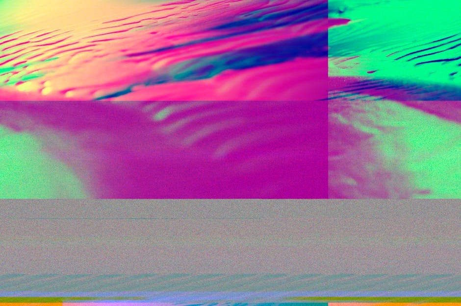 Glitch Deco aesthetic idea with polished metal