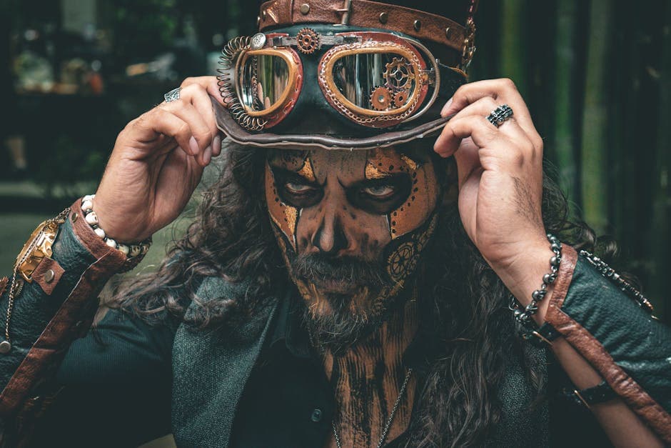 Afrofuturism Cyberpunk Steampunk visual inspiration with woven textiles