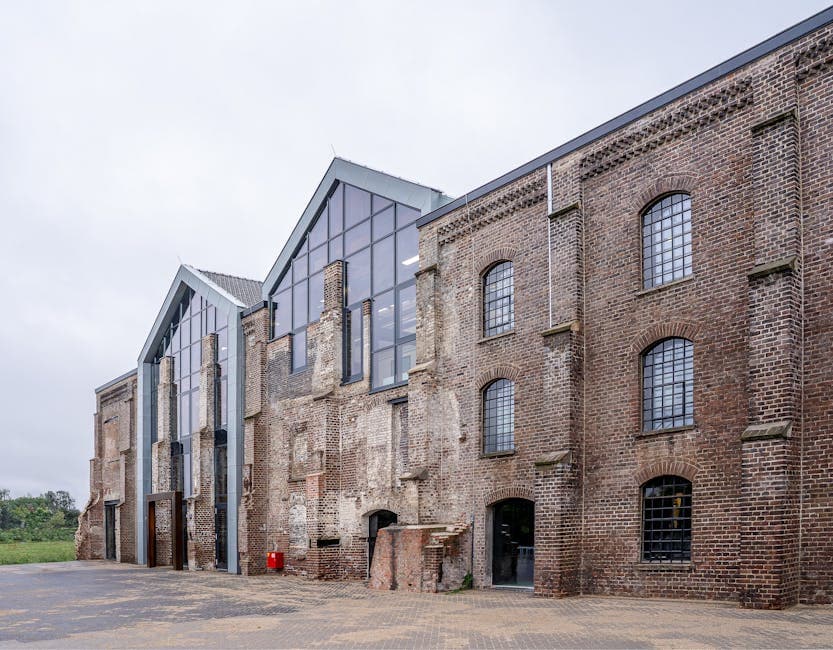 Adaptive Reuse Industrial Architecture architecture idea with brick