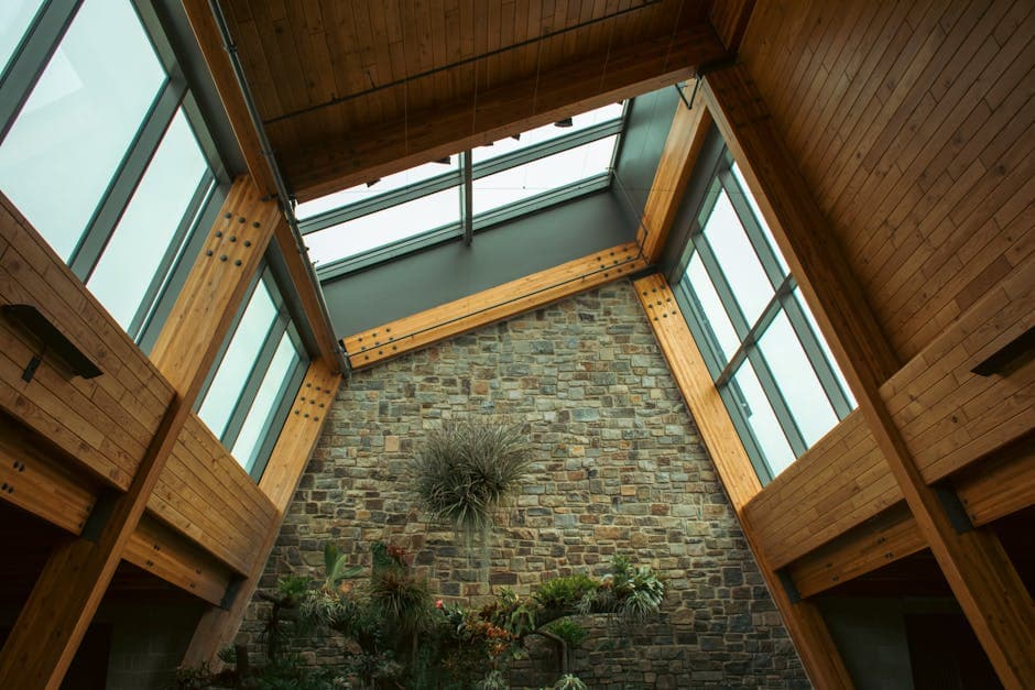 Biophilic Industrial aesthetic example featuring wood (7)