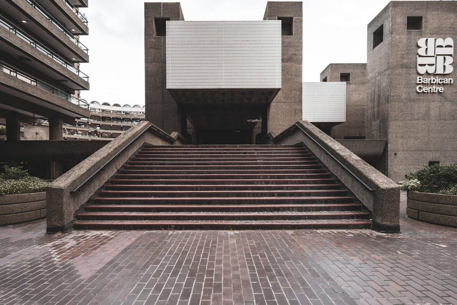 Brutalist Revival Design visual inspiration with glass