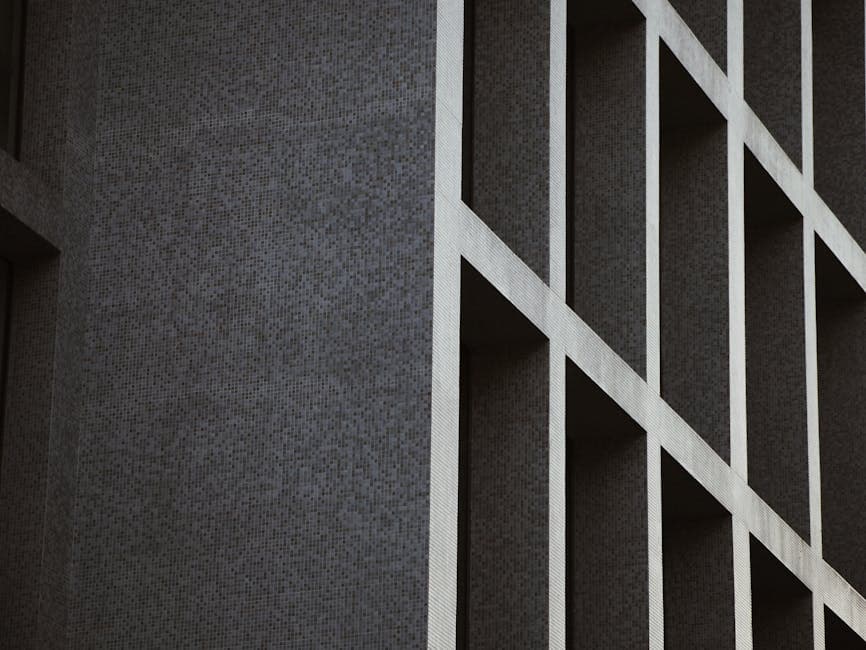 Brutalist Revival Design aesthetic idea with exposed aggregate