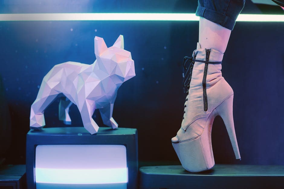 Cyberpunk Deco aesthetic example featuring neon lighting