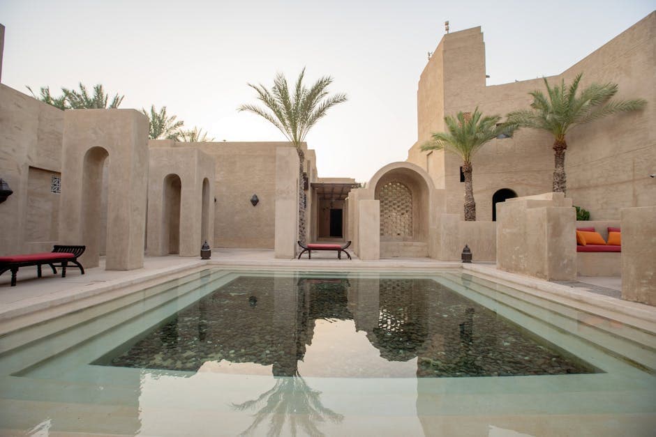 Desert Cyberpunk Oasis visual inspiration with sand