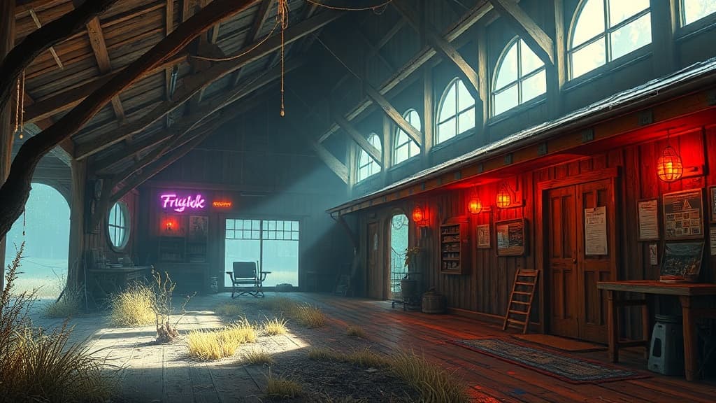 Desert Cyberpunk Ranch aesthetic example featuring leather