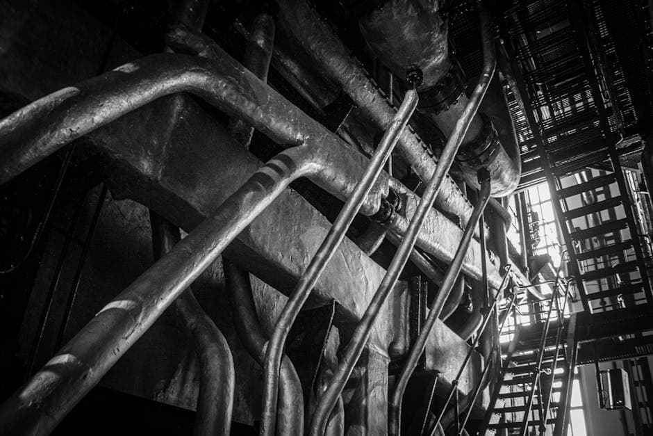 Dieselpunk Industrial moodboard image showing iron