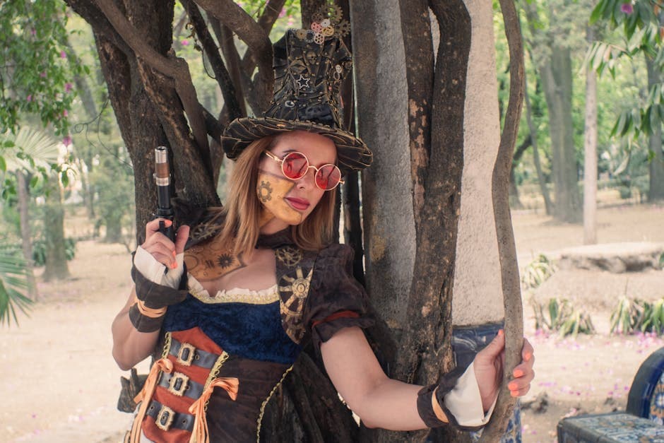 Solarpunk Steampunk visual inspiration with linen