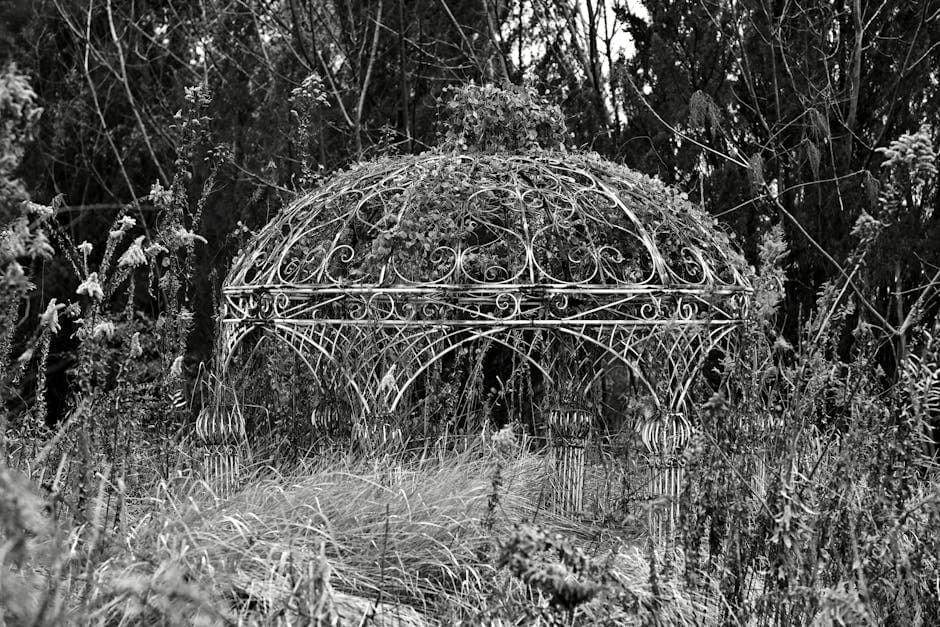 Gothic Revival Garden aesthetic example featuring moss