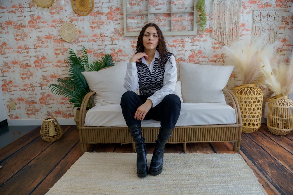 Mid-Century Modern Bohemian visual inspiration with leather