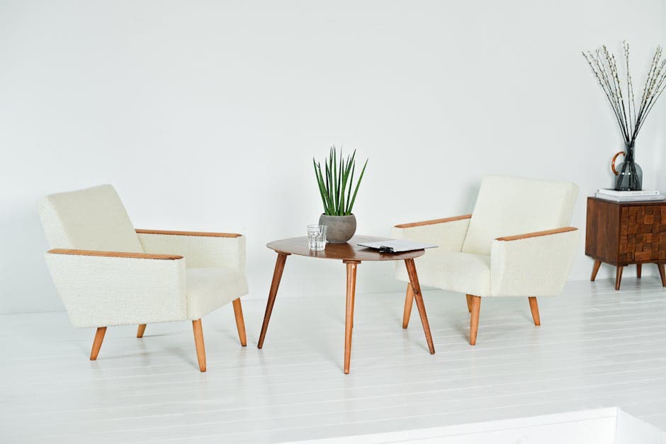 Mid-Century Modern Bohemian aesthetic example featuring wood