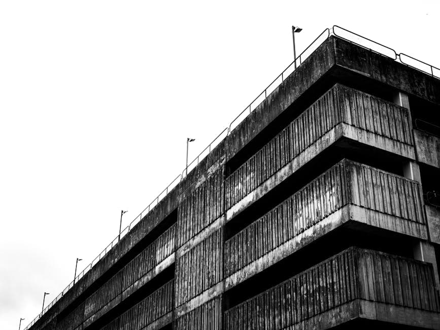 Neo-Brutalist Cyberpunk aesthetic idea with exposed concrete (9)