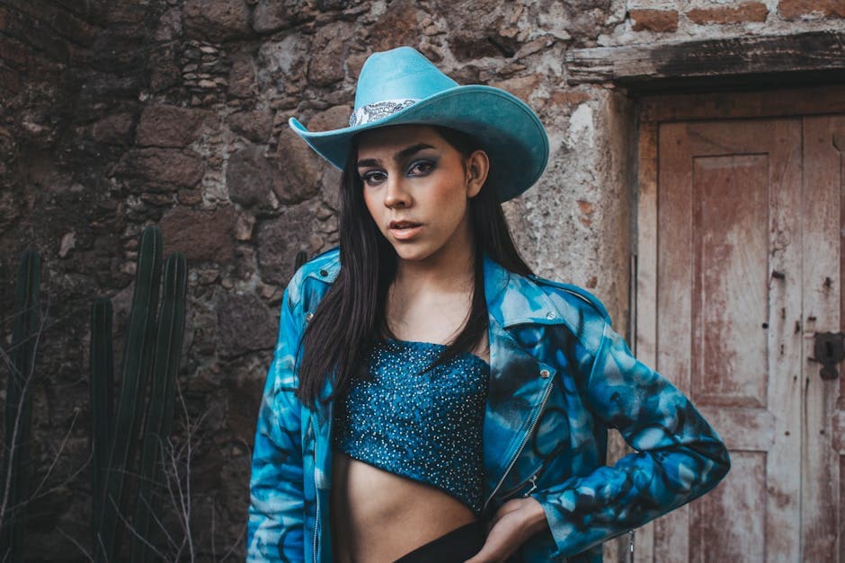 Neo-Western moodboard image showing leather