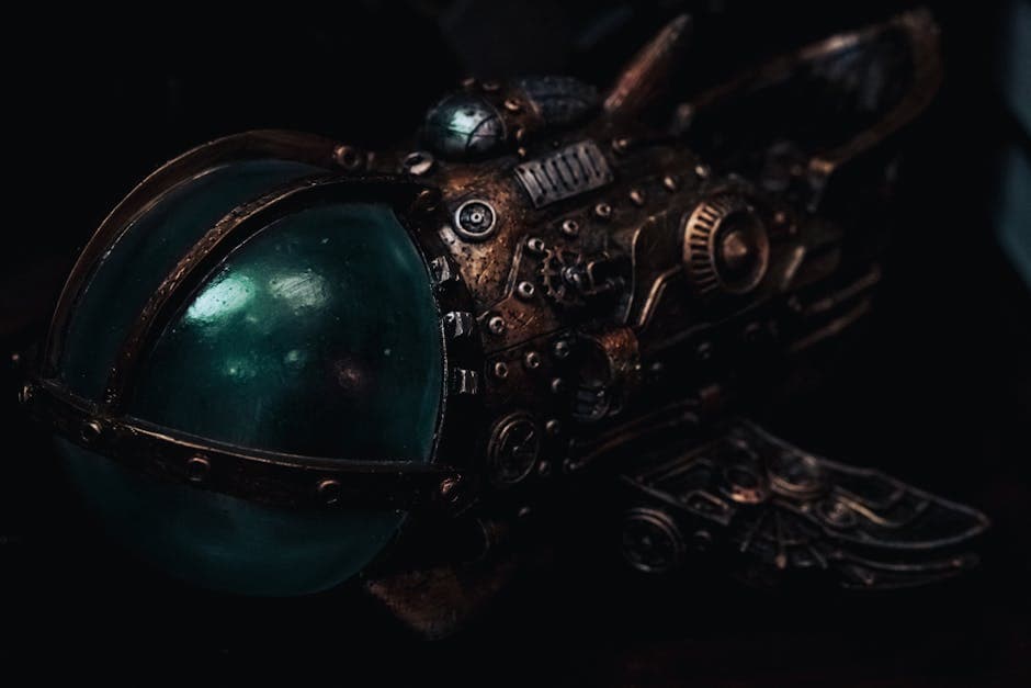 Steampunk Victoriana moodboard image showing polished brass