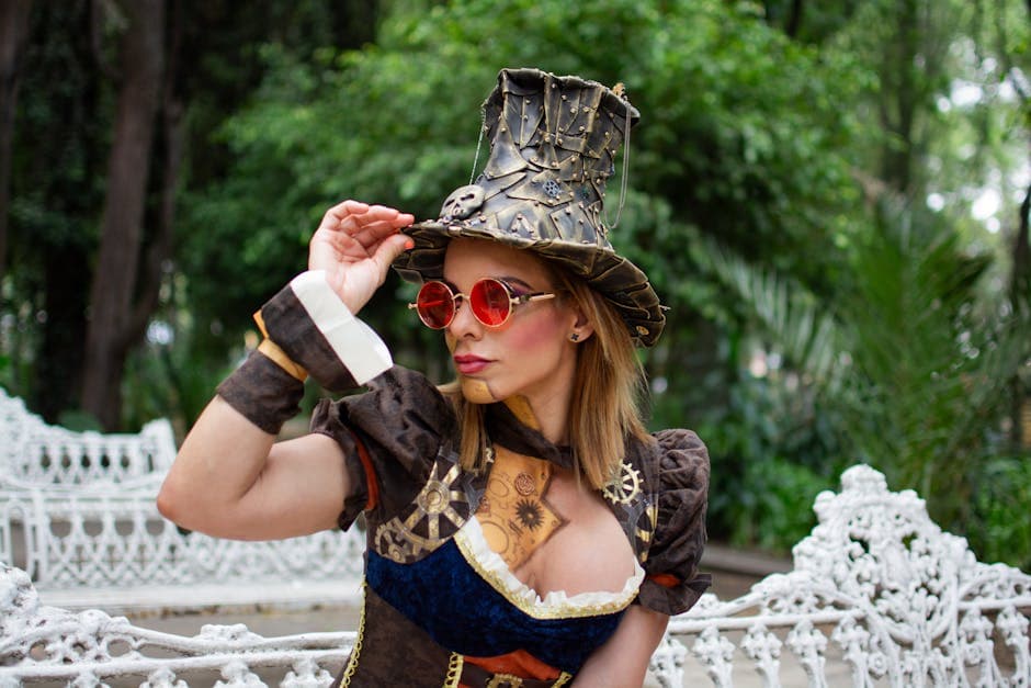 Steampunk Victoriana visual inspiration with dark wood