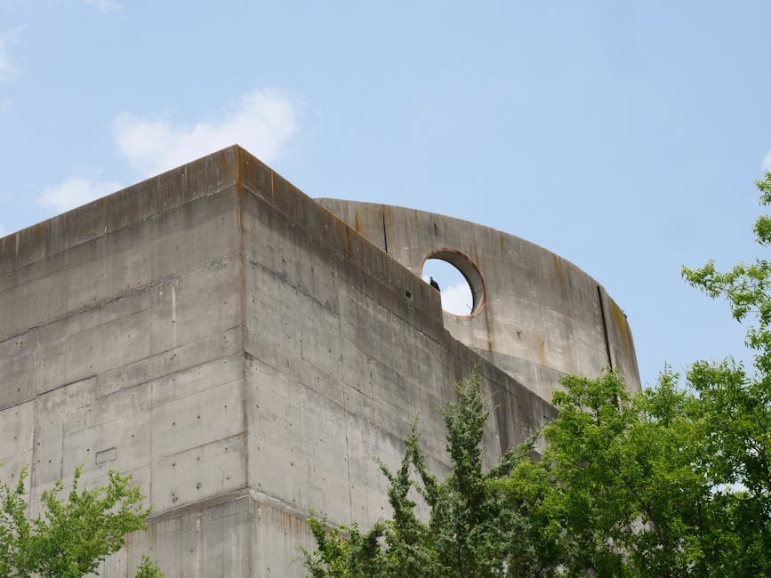 Brutalist Aquatic moodboard image showing exposed concrete