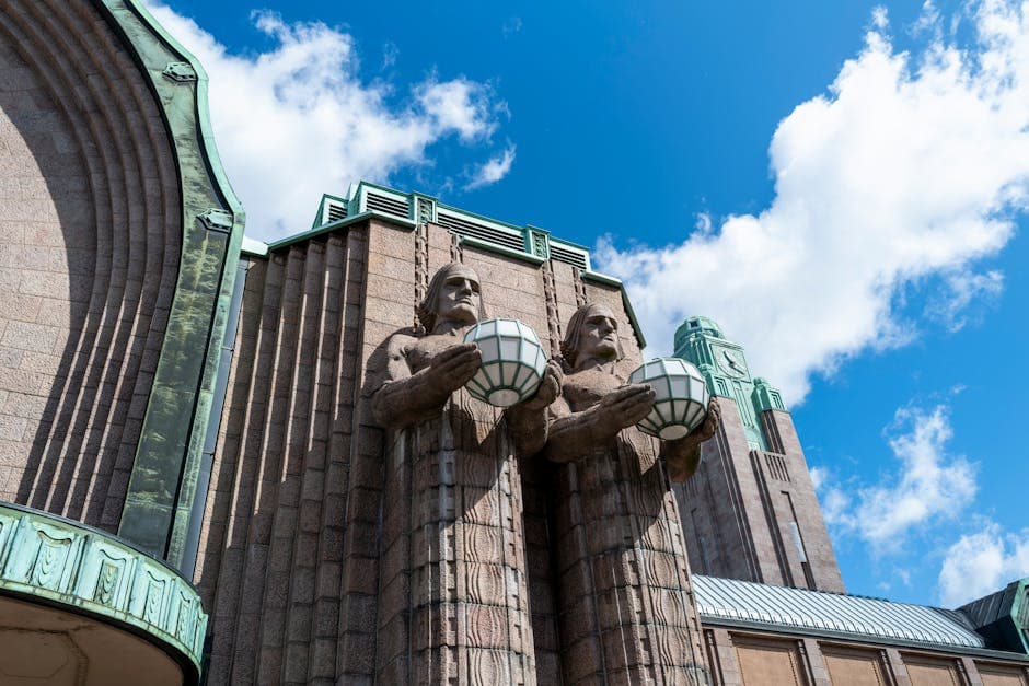 Solarpunk Deco Nouveau visual inspiration with flowing lines